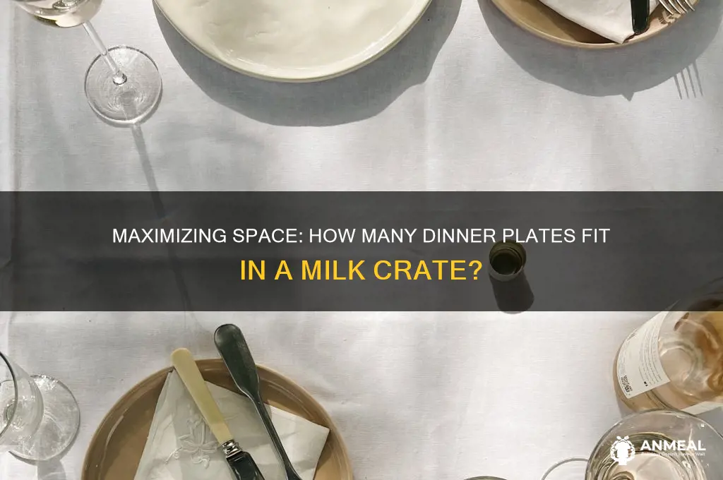 how many dinner plates fit in milk crate