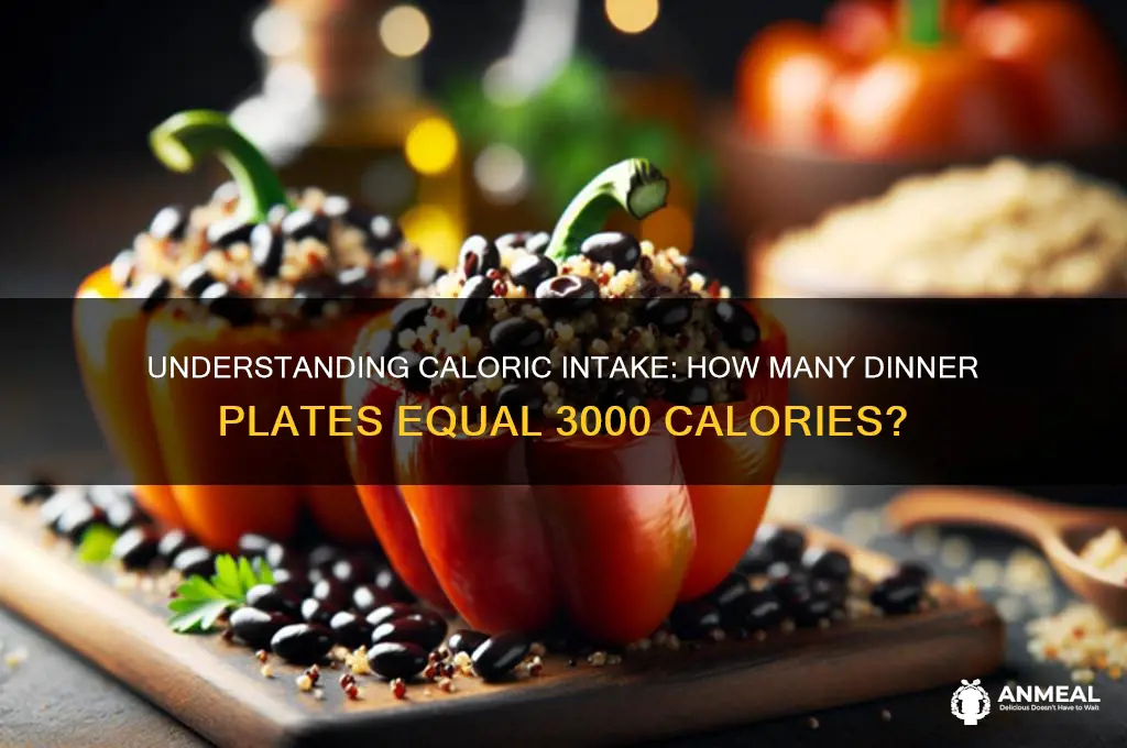 how many dinner plates is 3000 calories