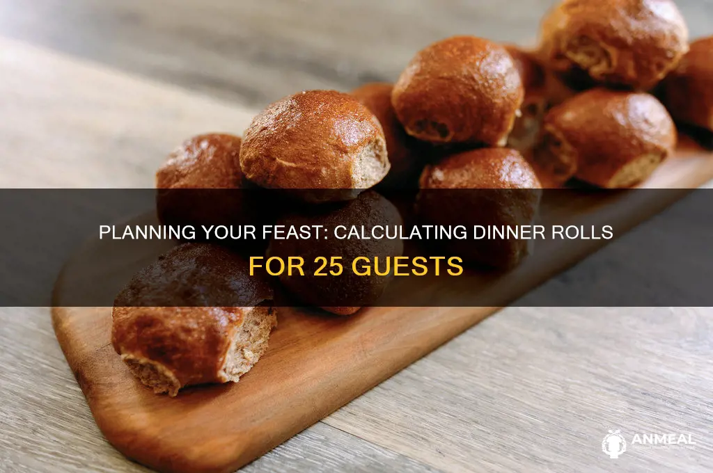 how many dinner rolls do i need for 25 guests