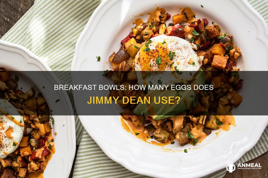 how many eggs are in a jimmy dean breakfast bowl