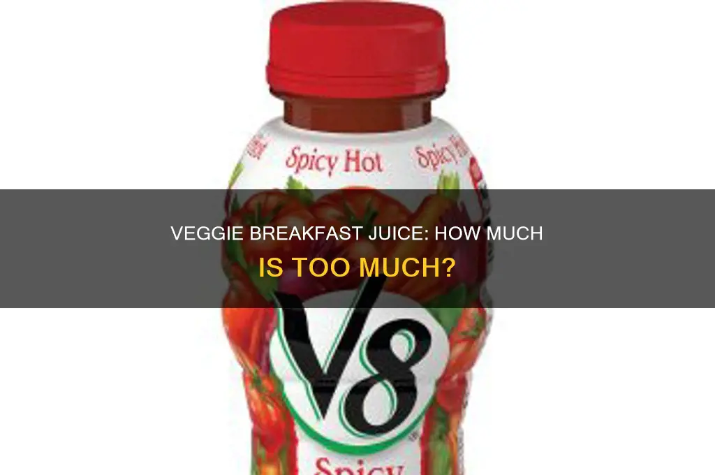 how many fluid ounces of veggie breakfast juicer a day