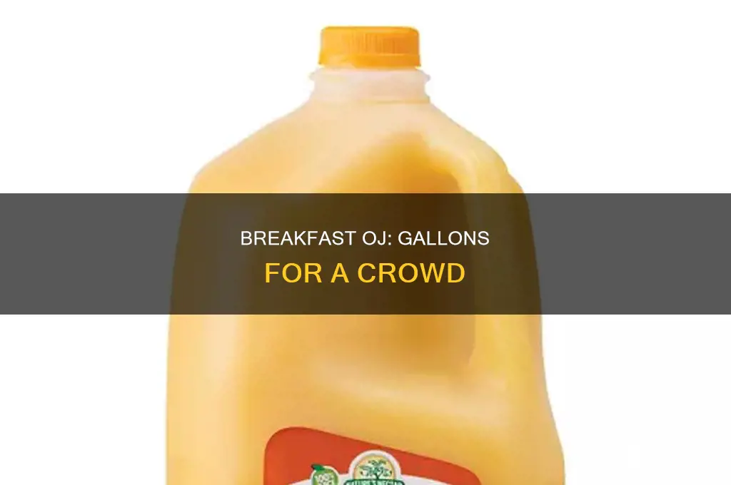 how many gallons of orange juice for breakfast