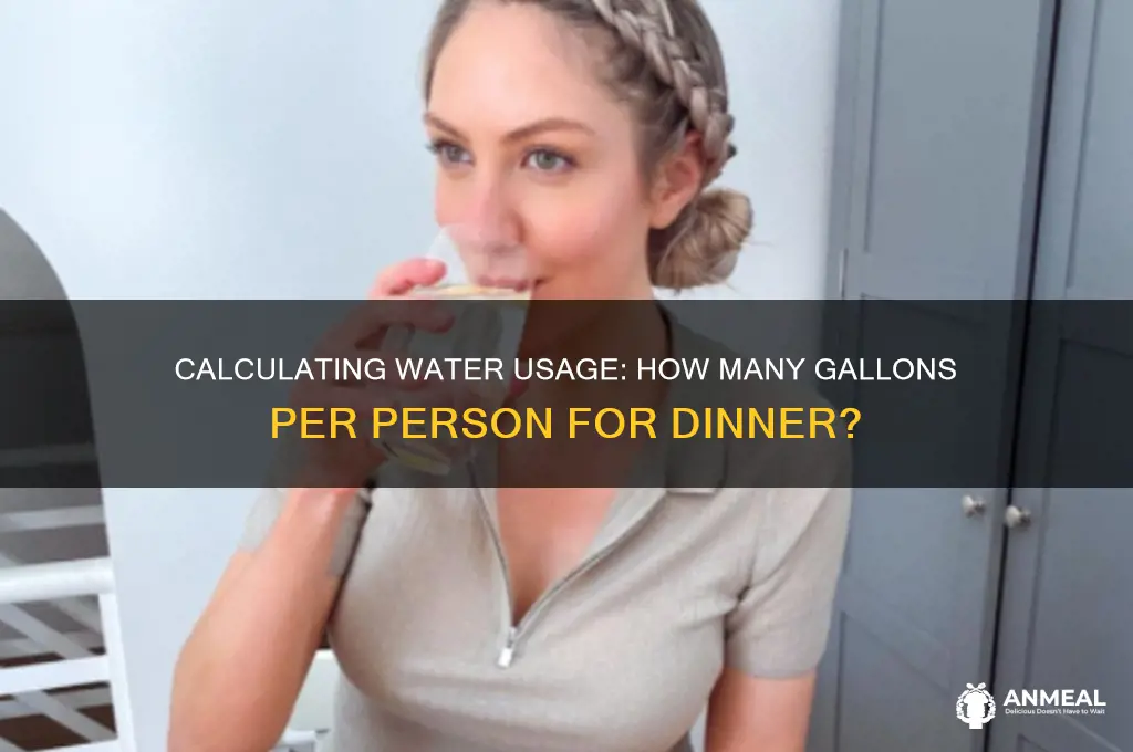 how many gallons of water per person for dinner