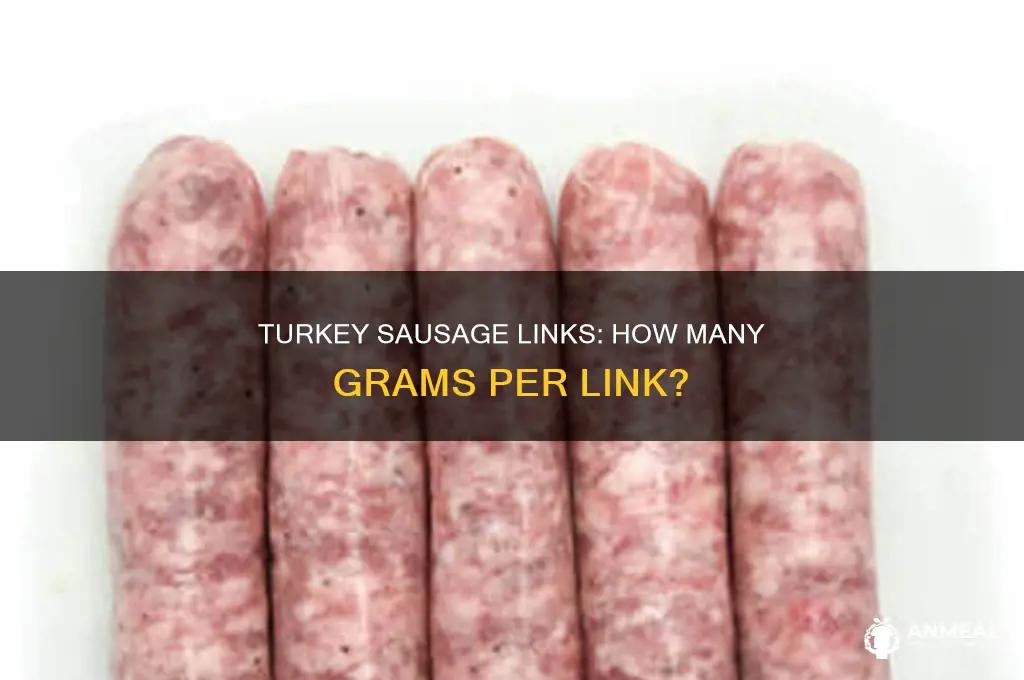 how many geams in one turkey breakfast dausage link