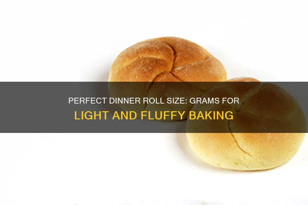 how many grams for a dinner roll