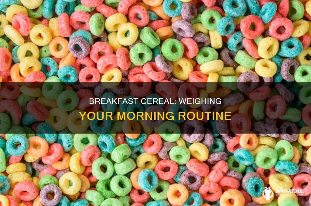 how many grams in a cup of breakfast cereal