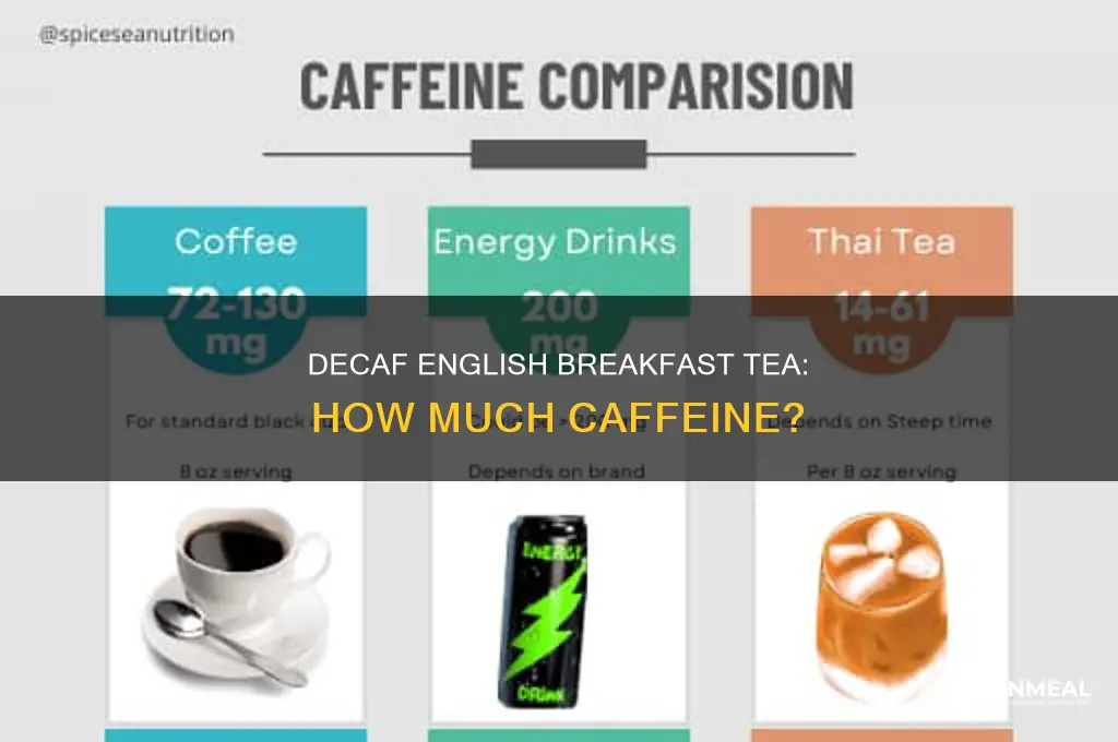 how many grams of caffeine decaf english breakfast tea
