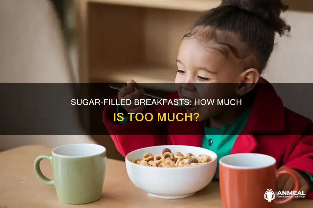 how many grams of sugar are children consuming at breakfast
