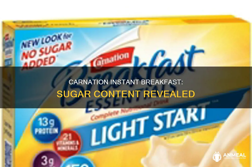 how many grams of sugar in carnation instant breakfast