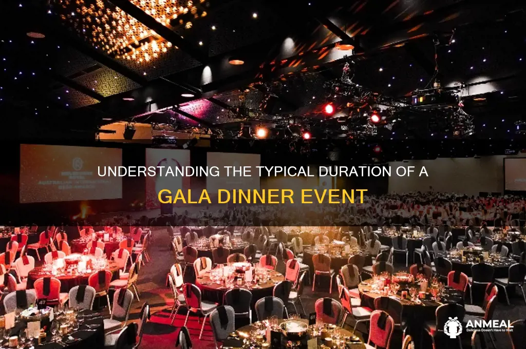 how many hours is a gala dinner