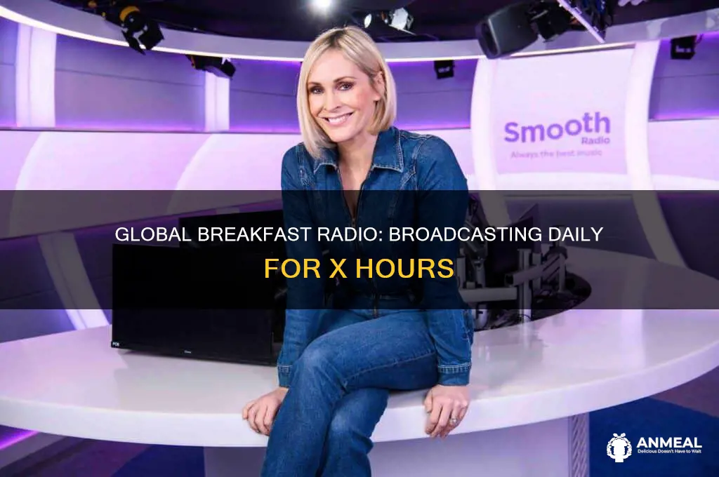 how many hours per day does global breakfast radio broadcast