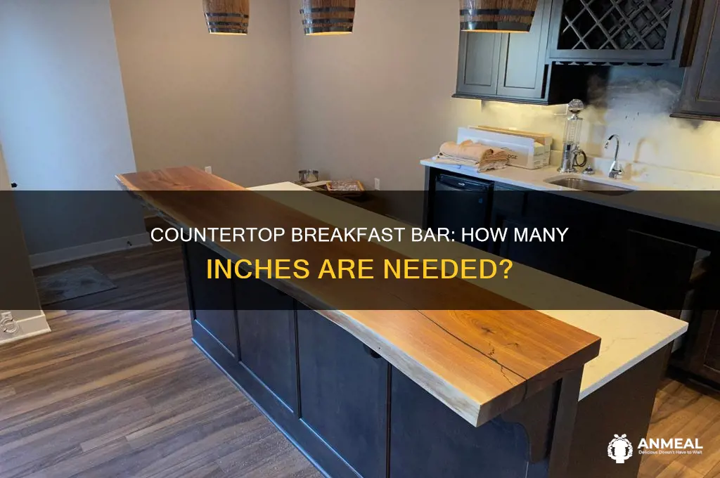 how many inches countertop for breakfast bar