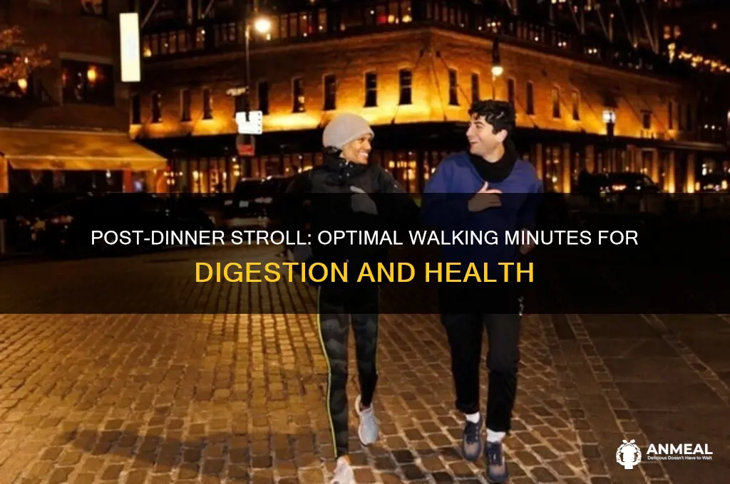how many minutes walk after dinner