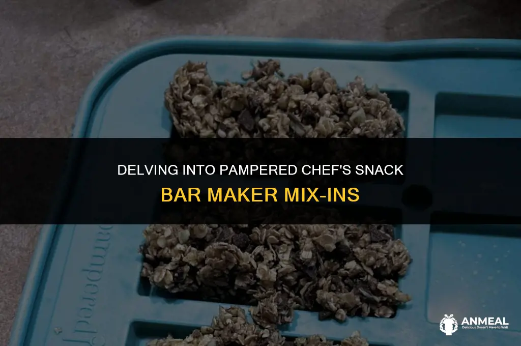 how many mix-ins are in pampered chef snack bar maker