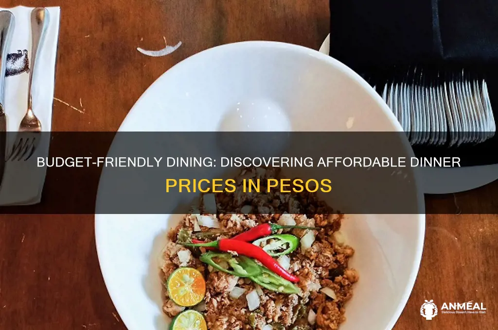 how many pesos for dinner