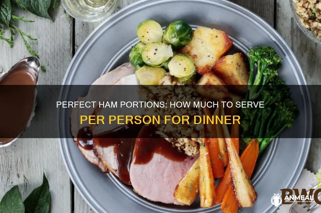 how many pounds of ham per person for dinner