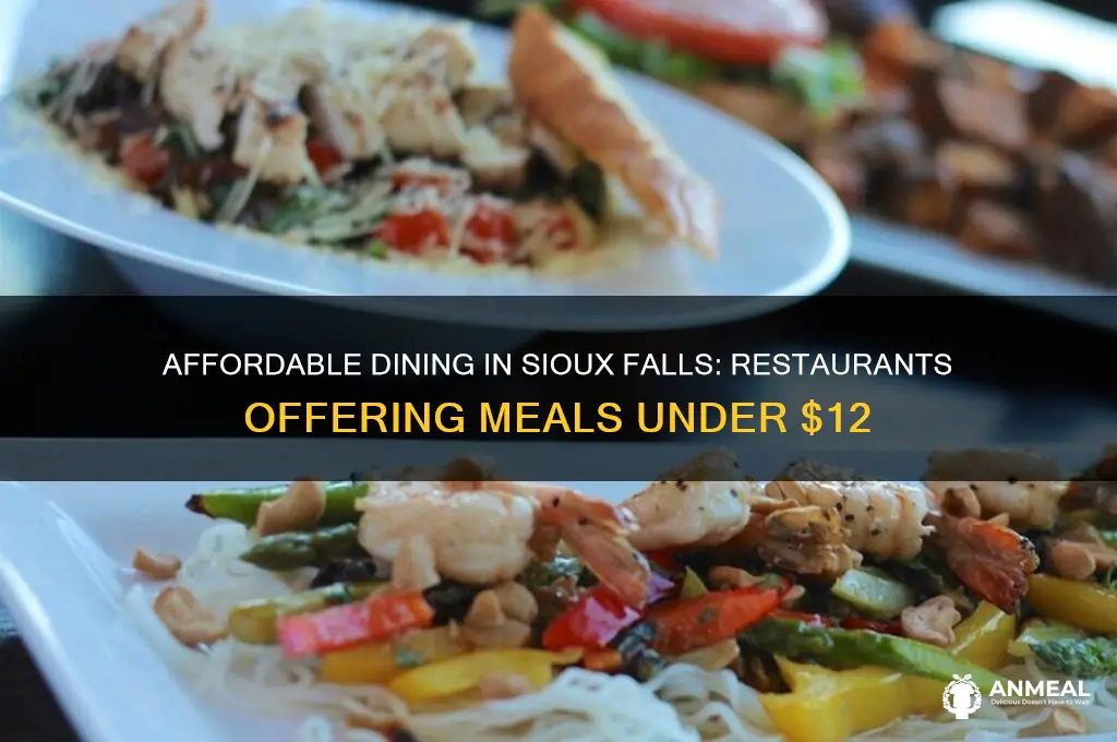 how many restaurants in sioux falls dinner more 12 dollars