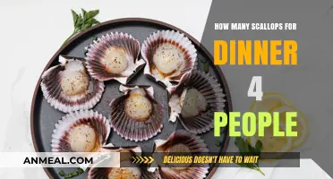 Perfect Scallop Portions: Serving Dinner for Four People