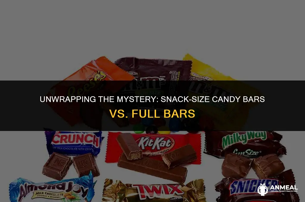 how many snack-size candy bars makes a full candy bar