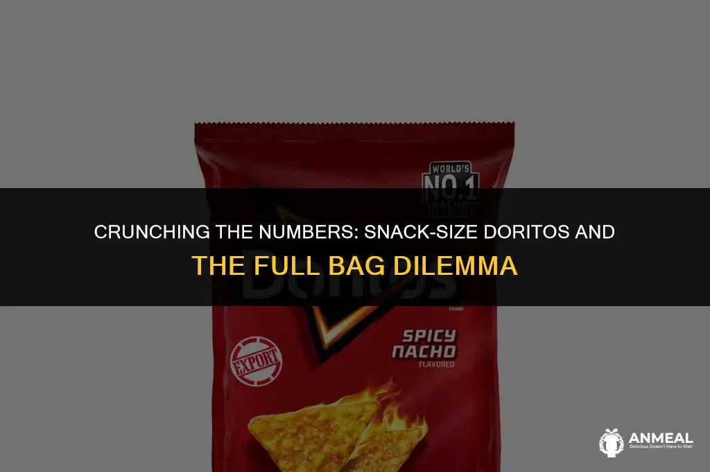 how many snack size doritos maker a full bag