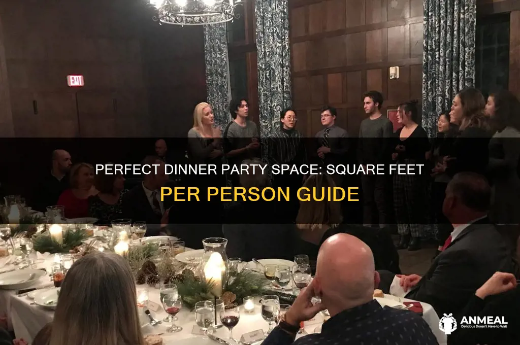 how many square feet per person for dinner party