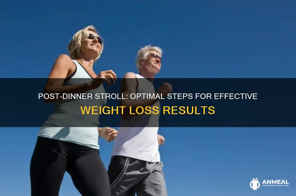 how many steps to walk after dinner for weight loss