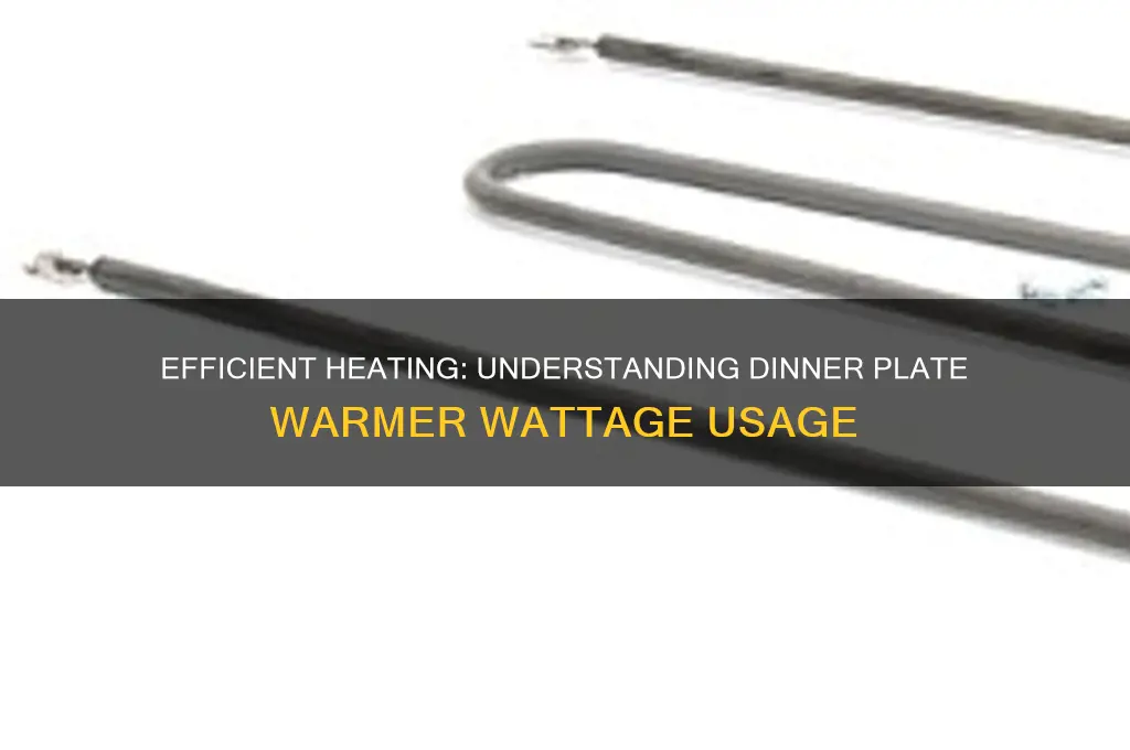 how many watts does a dinner plate warmer use