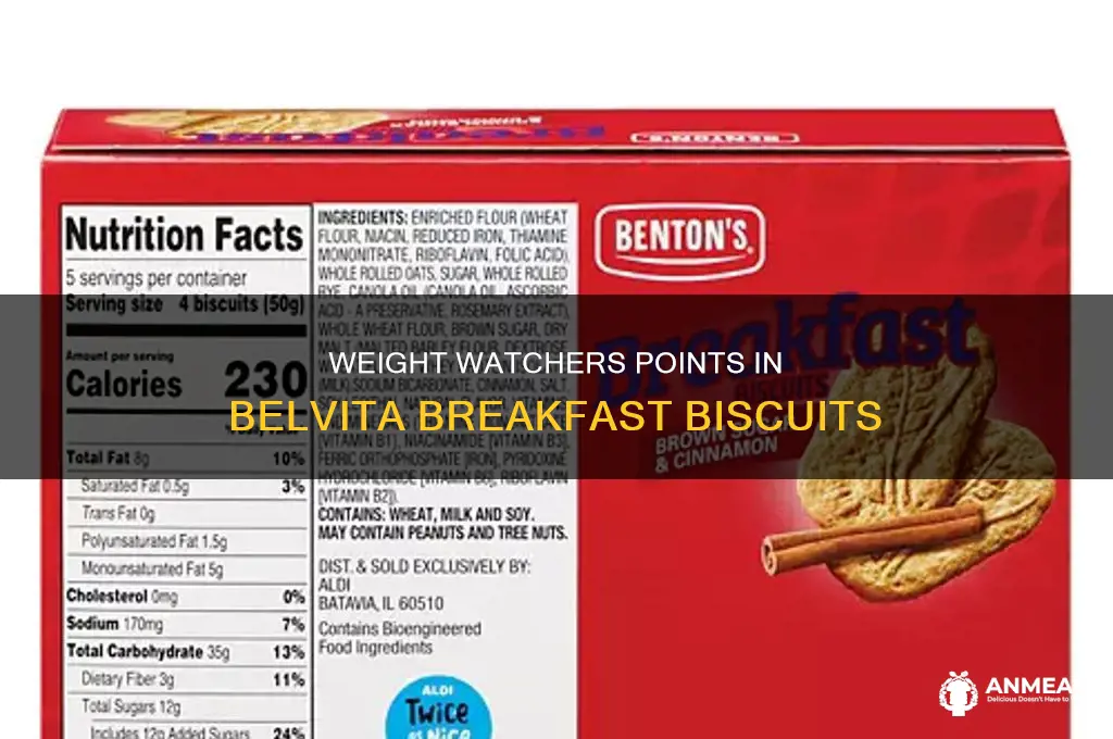 how many weight watchers points are in belvita breakfast biscuits