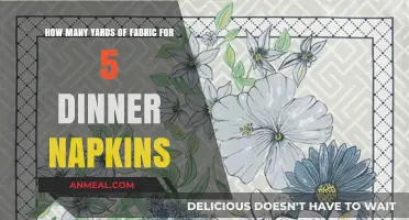 Sewing Dinner Napkins: Fabric Yardage Guide for 5 Napkins