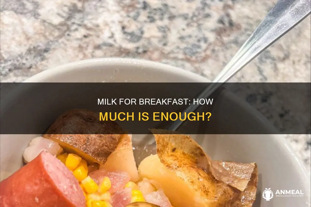 how mich milk for 80 people for breakfast