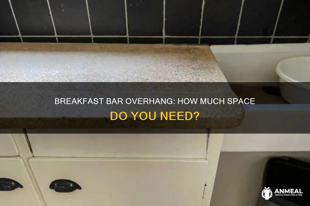 how mich overhang for breakfast bar
