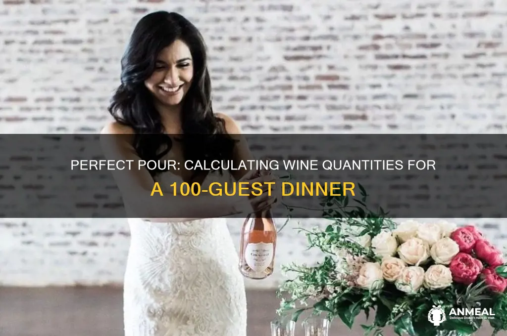 how mich wine for a dinner of 100