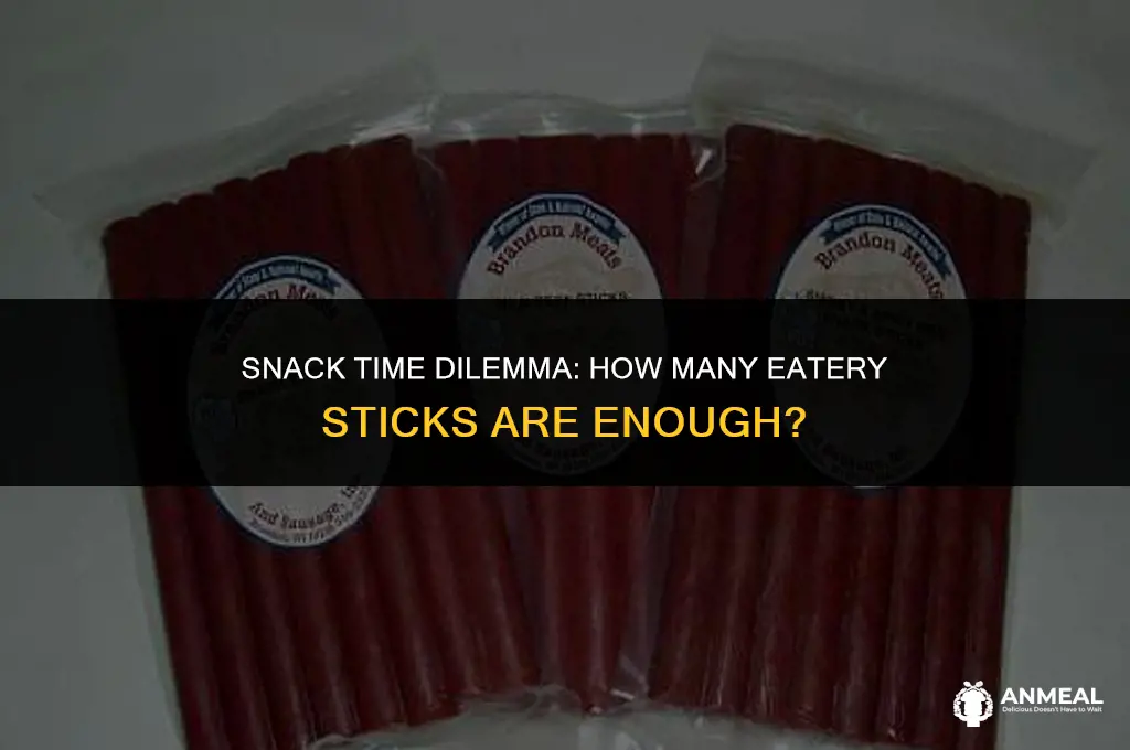 how much eater for snack sticks