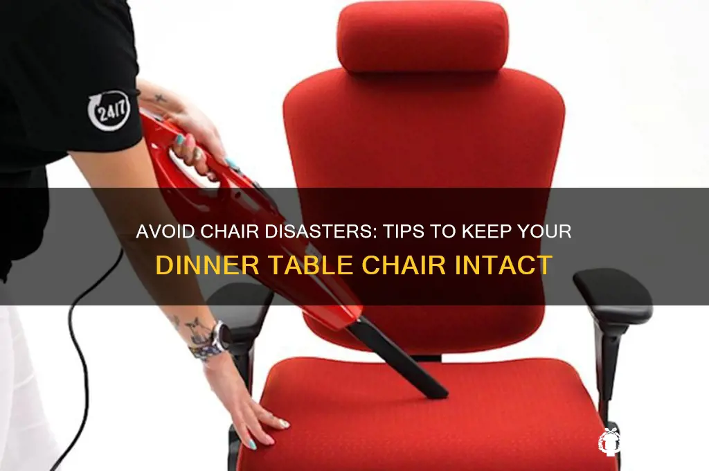 how not to break a dinner table chair