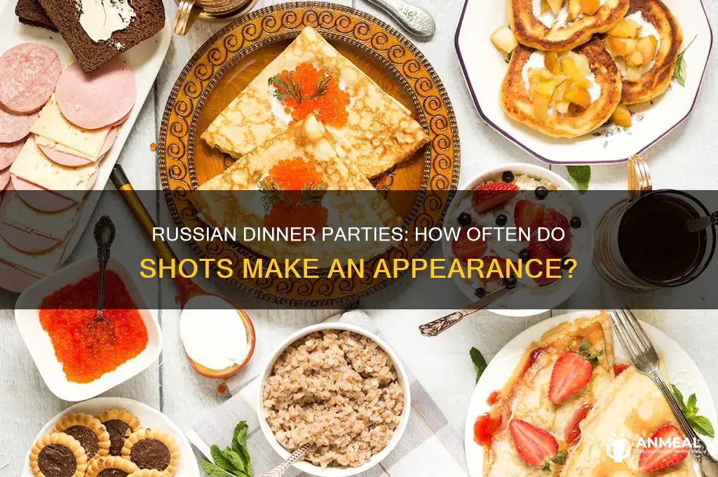 how often do russians take shots during a dinner party