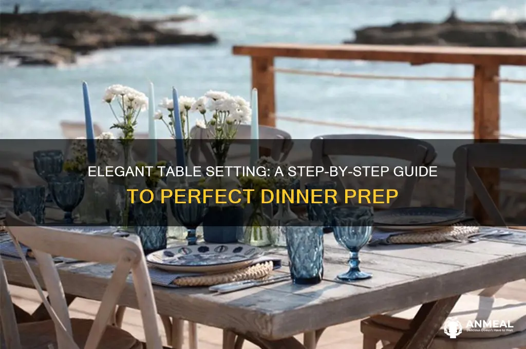 how prepare a dinner table