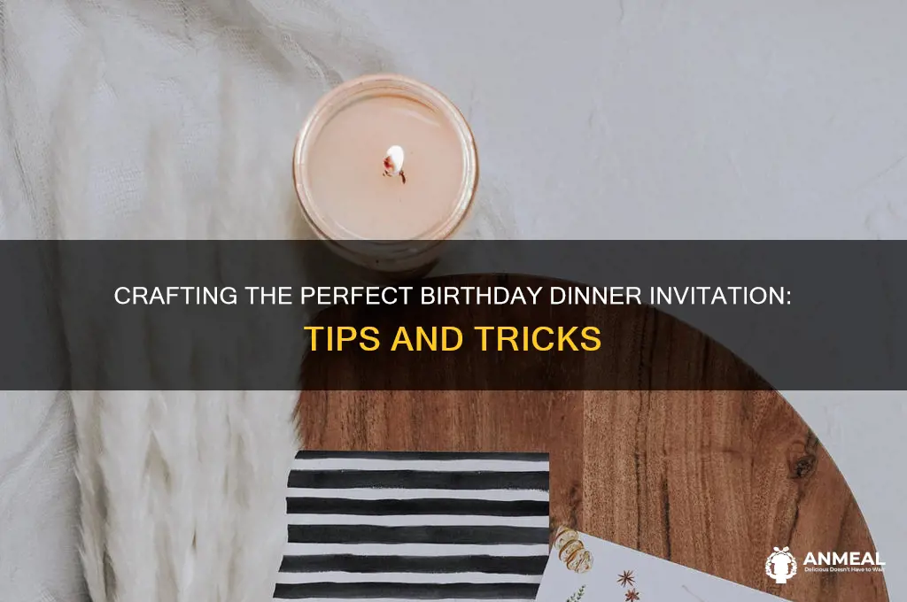 how send a invite for a birthday dinner