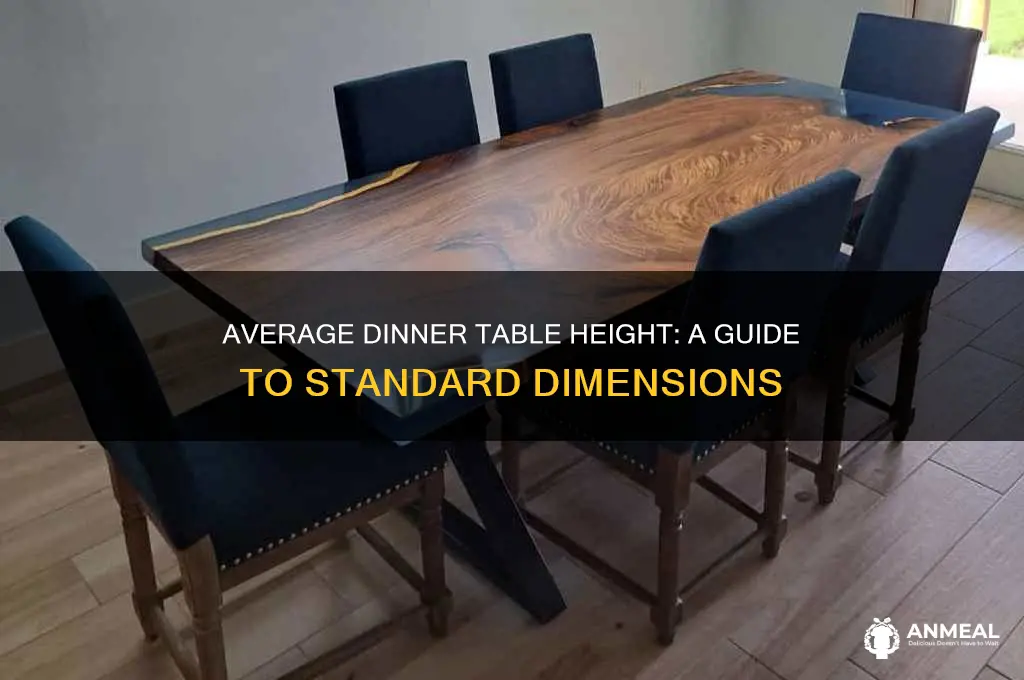 how tall is a dinner table on average