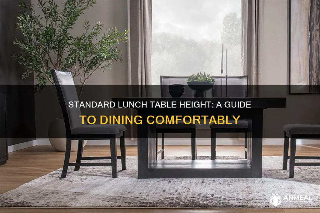 how tall is a lunch table