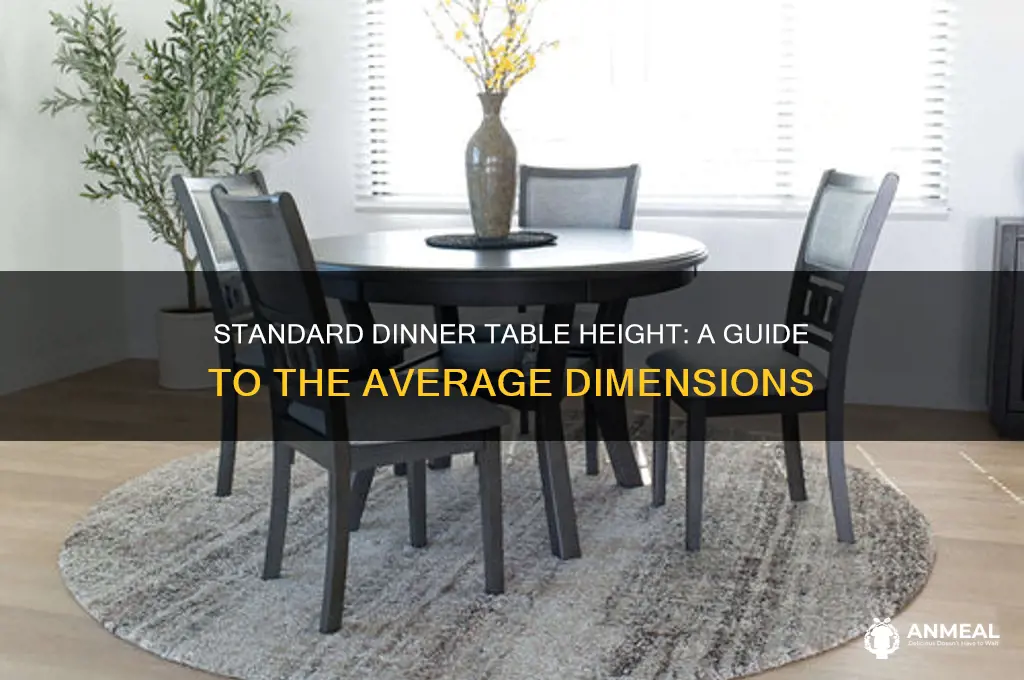 how tall is the avg dinner table