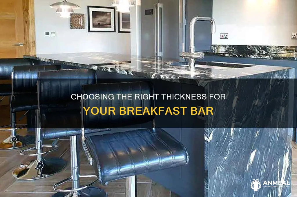 how thick should a breakfast bar be