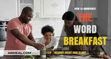 Effective Ways to Abbreviate the Word Breakfast
