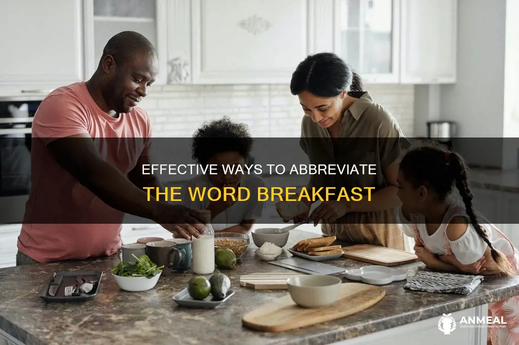 how to abbreviate the word breakfast
