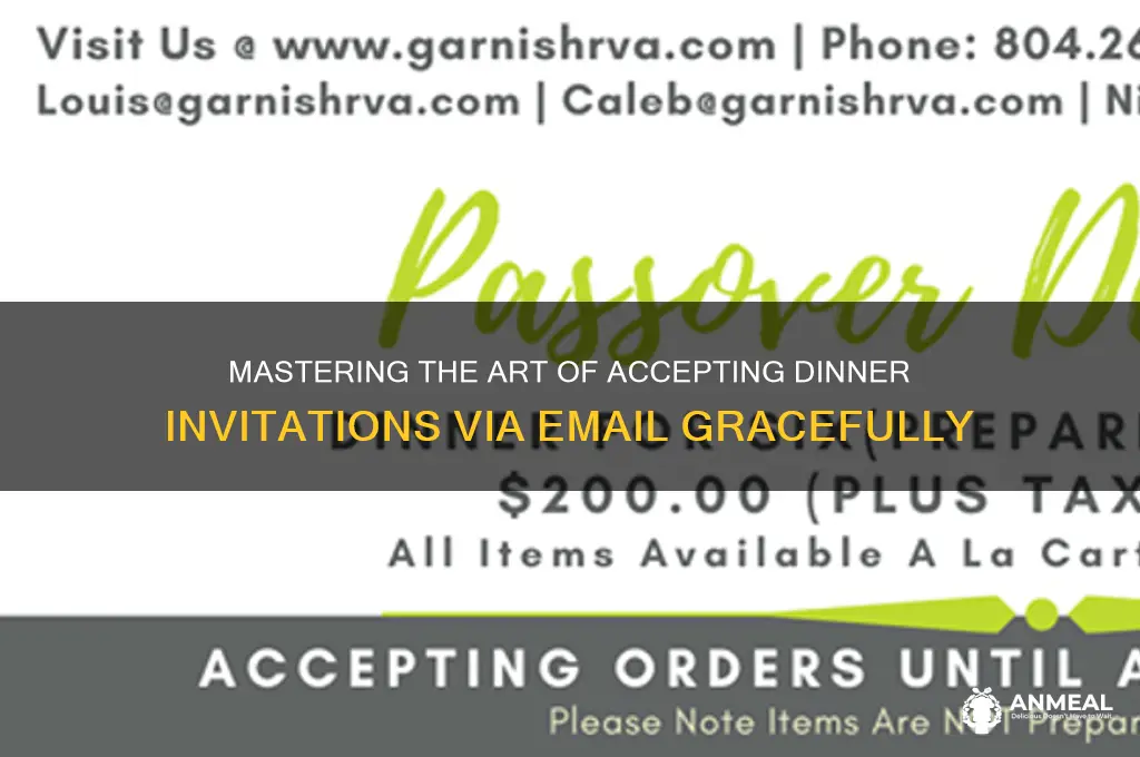 how to accept a dinner invitation by email