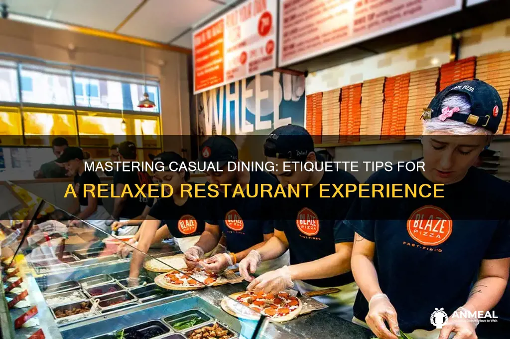 how to act at a casual dinner at a restaurant