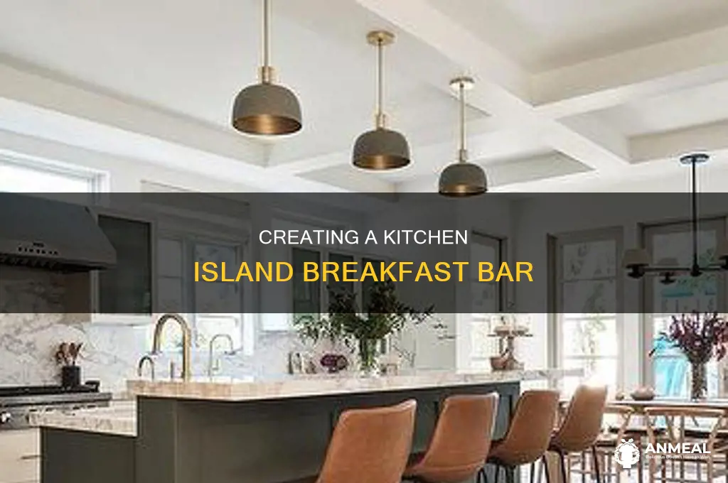 how to add a breakfast bar to a kitchen island