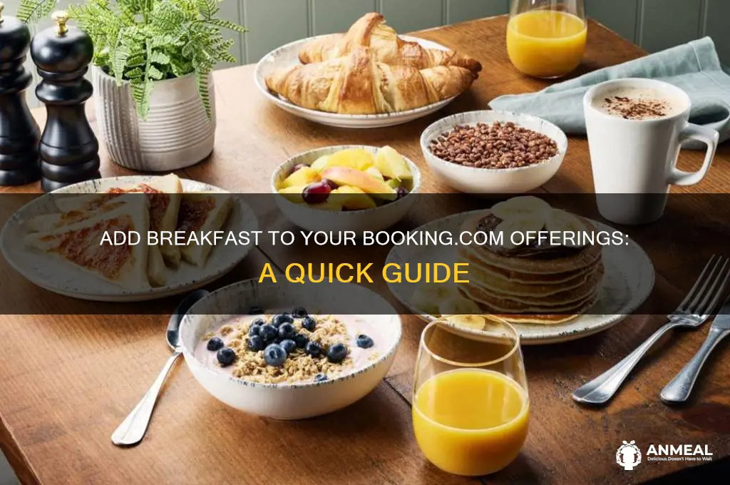 how to add breakfast in booking com