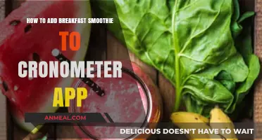 Cronometer App: Tracking Breakfast Smoothies