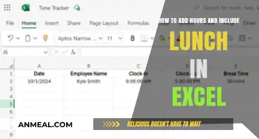Excel Time Tracking: Adding Work Hours with Lunch Breaks Easily