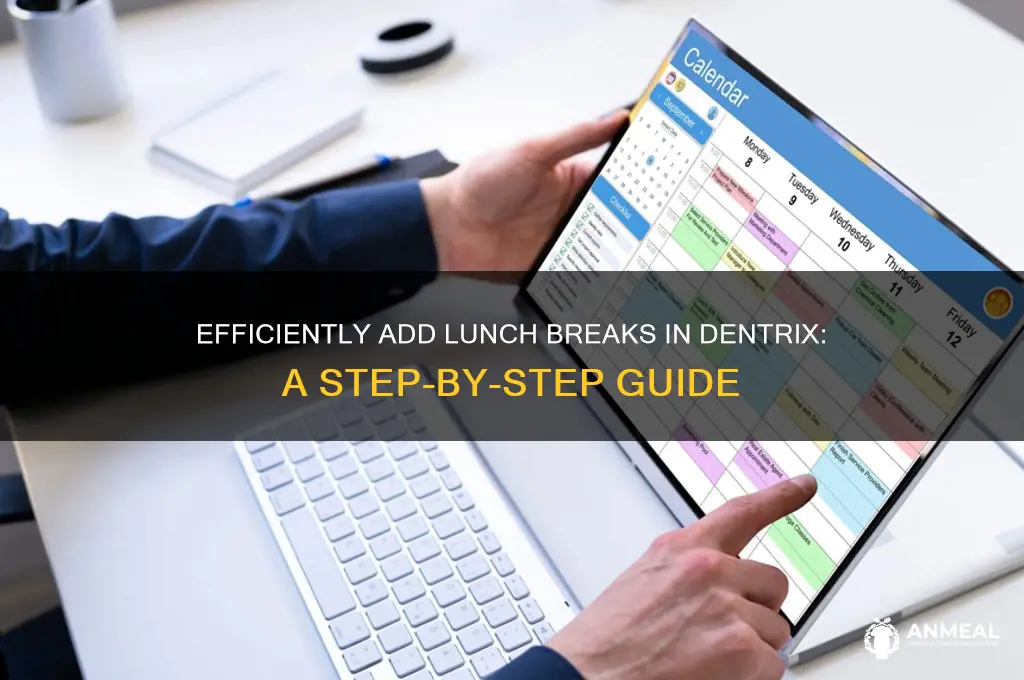 how to add lunch in dentrix
